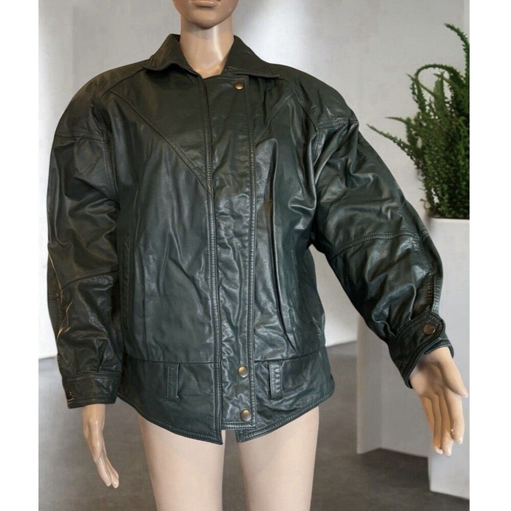 VTG 80s Pelle Cuir Leather Jacket size Small korea